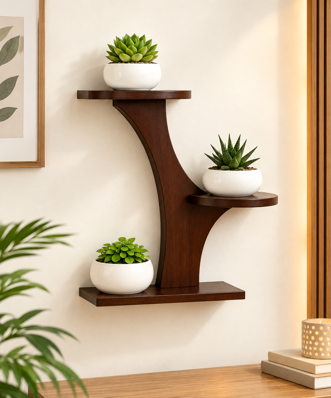 Wall Decor & Hanging Wooden Stylish Wall Shelves.