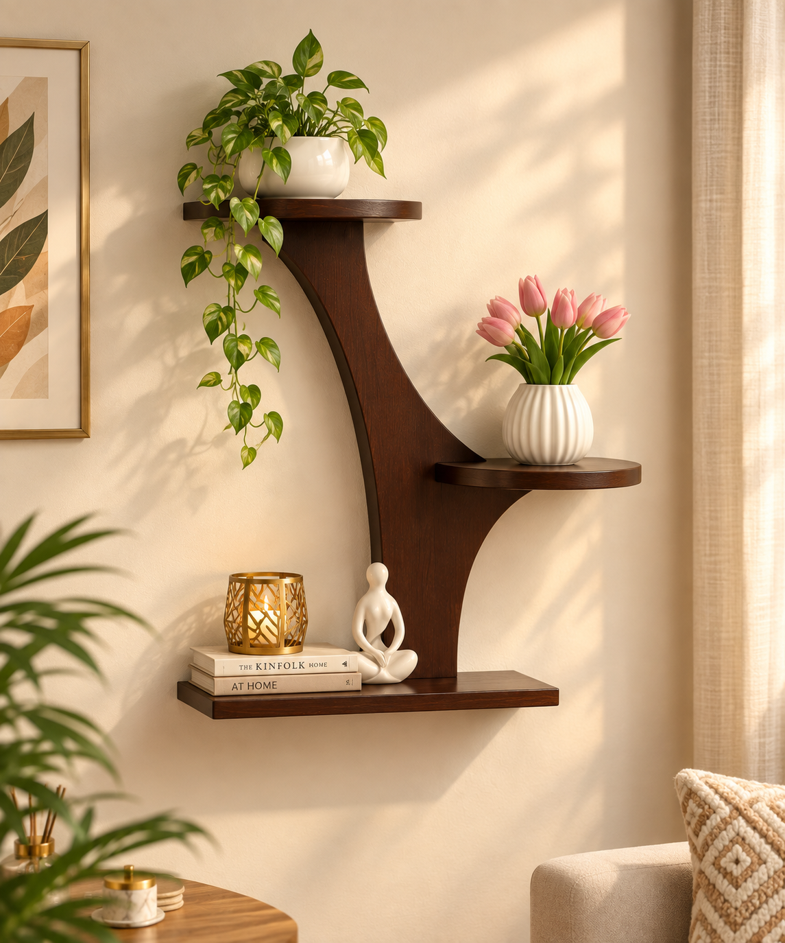 Wall Decor & Hanging Wooden Stylish Wall Shelves.
